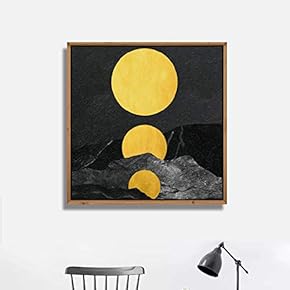 Framed Canvas Wall Art for Living Room, Bedroom Abstract Illustration Canvas Prints for Home Decoration Ready to Hang - 16x16 inches