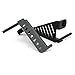 Xprite Door-off Foot Pegs Compatible with 2007-2018 Jeep Wrangler JK JKU 2/4 DR, Metal Steel Exterior Hinge Mounted Front Door Rest Pedals Accessories with Hollow Style, Pair