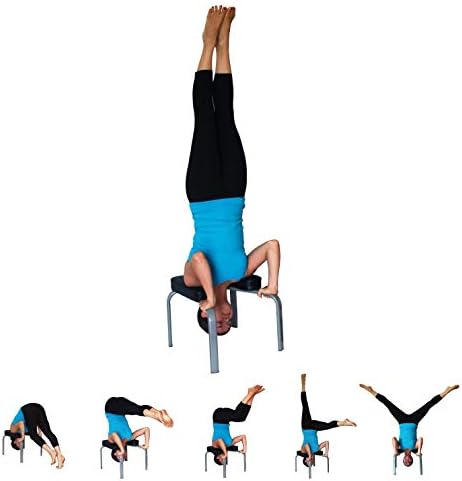 JIAL-SMEIL Yoga Headstand Bench - yoga practice - Stand Yoga Chair for Family, Gym - Wood and PU Pads - Relieve Fatigue and Build Up Body