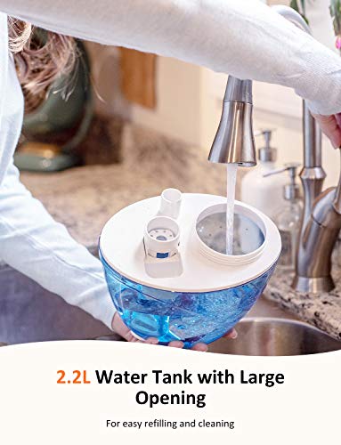 Homasy Cool Mist Humidifiers, Quiet Baby Humidifiers for Bedroom, Last Up to 25 Hours, Easy to Clean, Ultrasonic Humidifier with Precise Mist Control, Auto Shut-Off, Anti-Slip Handle