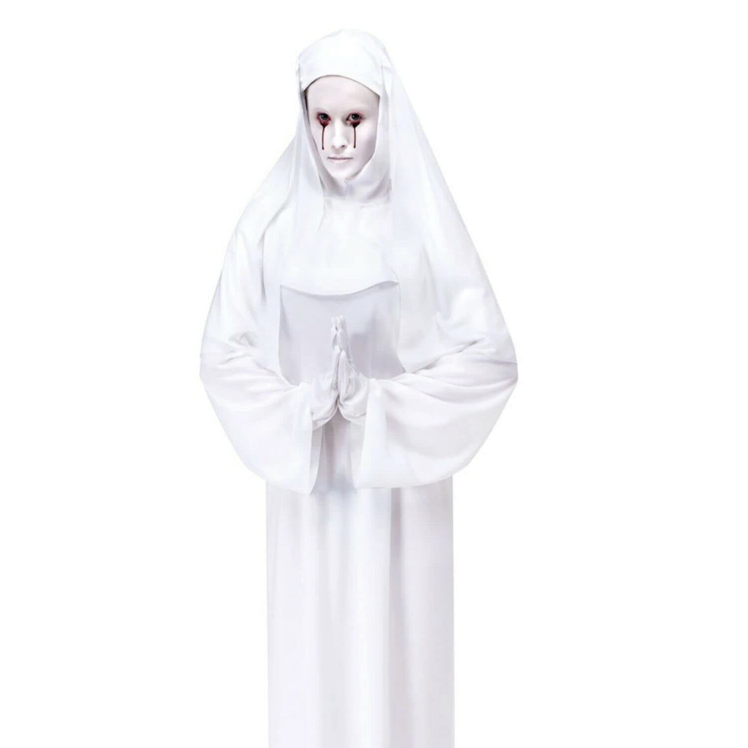 Ladies Sister Scary Mary Ghost Nun Halloween Fancy Dress Costume One Size Fits Most UK 10 to 18
