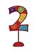 Flashing Multicolor Number 2 Cake Topper Decoration