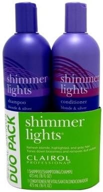 Clairol Shimmer Lights Combo 16oz Shamp/16oz Cond Blnd-Slvr (3 Pack)