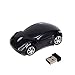Mchoice 2.4GHz 1200DPI Car Shape Wireless Optical Mouse USB Scroll Mice for Tablet Laptop Computer (Black)