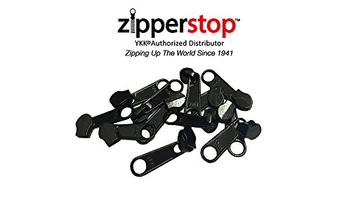 ZipperStop Distributor YKKÂ® -Zipper Repair Kit Solution YKKÂ® #3 Coil Non Lock Long Pull Slider Color Black Made in USA - 25pcs a Pack