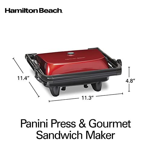 Hamilton Beach Panini Press Sandwich Maker & Electric Indoor Grill with