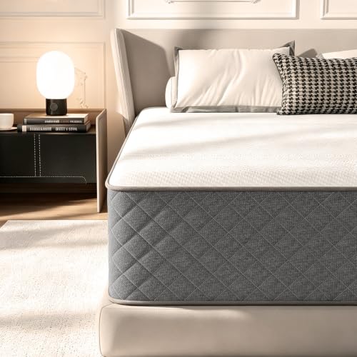 MOLPHIT 30,5 cm Doppelmatratze, 7-Zonen-0,9 m Hybrid-Doppelbett-Matratzen, Memory-Schaum-Matratze mit Taschenfederkern mit mittelfester Körperunterstützung und