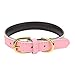 Aolove Basic Classic Padded Leather Pet Collars for Cats Puppy Small Medium Dogs (Pink, X-Small)