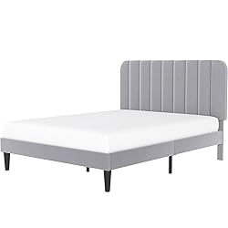 VECELO Queen Size Bed Frame with Upholstered