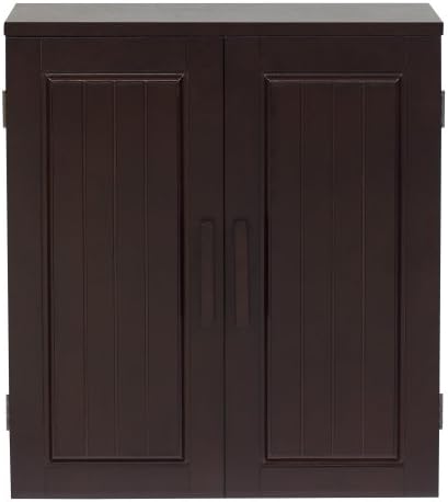 Elegant Home Fashions Altra Wall Cabinet with 2 Doors, Dark Espresso