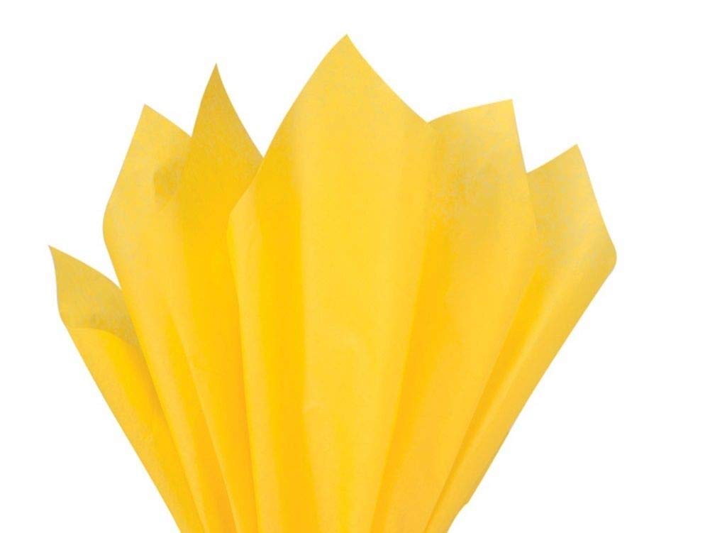 A4 Tissue Paper 100 Sheets for Gift Wrap Party Craft Acid Free (Yellow) — image 1