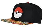 Pokemon Pokeball Youth Snapback Hat Cap (OS, Black Multi)