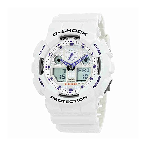 G-shock ga100a-7a x-large men s white resin sport watch