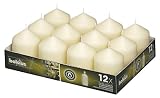 BOLSIUS Ivory Pillar Candles - 12 Pack -16 Long Burning Hours Candle Set - 3-inch x 2.5-inch Dripless Candle - Perfect for Wedding Candles, Parties and Special Occasions