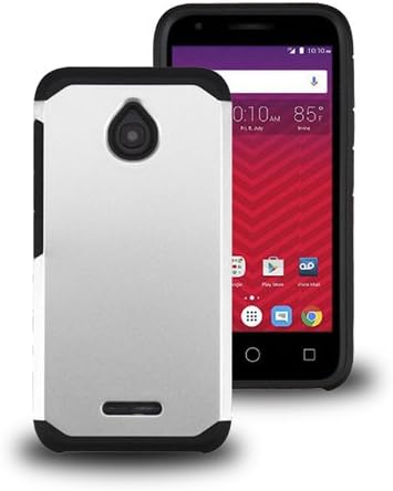 PIXI AVION Case, LUXCA® Designed Armor [Shock Absorption] Drop Protection Hybrid Dual Layer Defender Cover for Alcatel Pixi Avion A571C 4G LTE (Coin Silver)