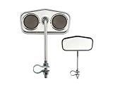 Diamond Bike Mirror w/Chrome Mount, Various Colors