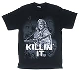 The Walking Dead Daryl Killin It Adult Men's Black T-shirt