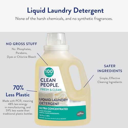 The Clean People Liquid Laundry Detergent - Recyclable Packaging, Stain Fighting - photo 10
