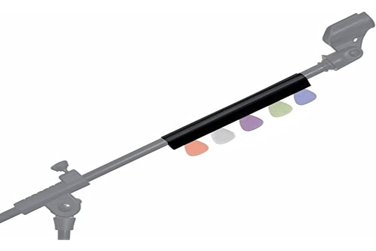 GEWA Fire Stone pick holder/rubber pick holder for microphone stand, black, length 18 cm, for 5-6 picks