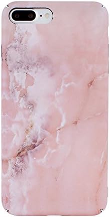 iPhone 7 Plus / iphone 8 plus Hard PC Case Heavy Duty Bumper Slim Skin Cover for iPhone 7 plus 5.5-inch Anti-Scratch Marble (pink)