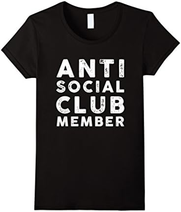 Womens Anti Social Club Member - Funny T-Shirt Medium Black