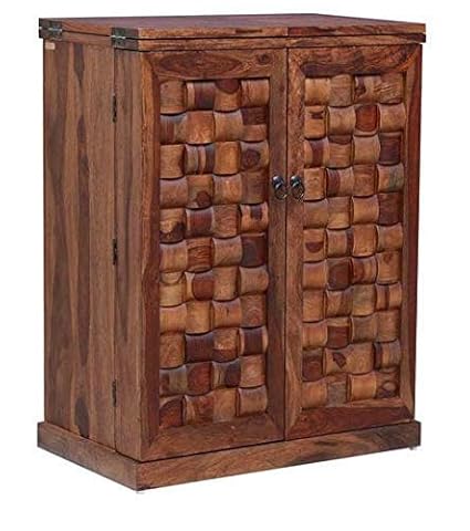 Furniture Fab Sheesham Wood Bar Cabinet For Home Living Room