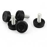 5 Pcs Screw On Type Furniture Leveling Foot Adjuster Black M8 x 20mm
