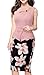 HOMEYEE Women's Elegant Chic Bodycon Formal Dress B288 (S, Light Pink)