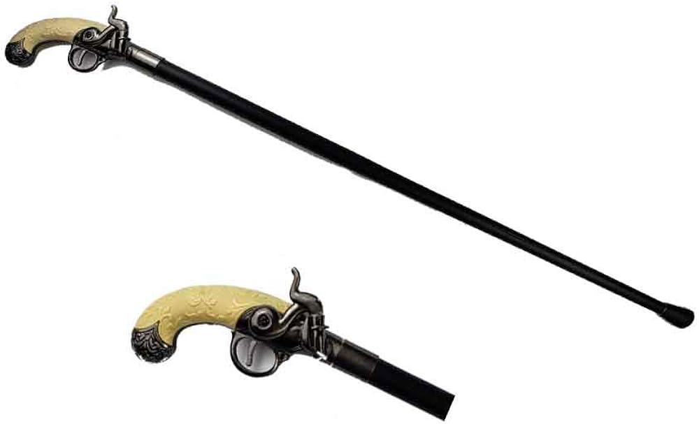 Arsimus White Pirate Flintlock Pistol Gun Cane Walking Stick Amazon.ca Clothing & Accessories