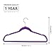 MIZGI Premium Velvet Hangers (50 Pack) Heavy Duty - Non Slip Felt Hanger - Velvet Suit Hangers Dark Purple - Rose Gold Hooks,Space Saving Clothes Hanger