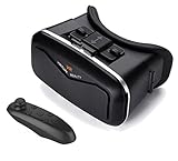 MSRM 3D VR Glasses,3D VR virtual reality headset Movie Game For IOS, Android ,Microsoft& PC phones Series within 3.5-6.0inches.With Bluetooth gamepad / remote / self timer.(MSRM-LB)