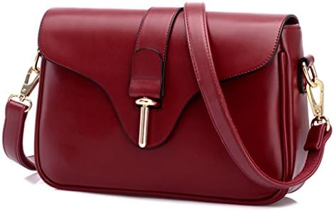 Outdoor Small Square Bag by Eyedow Kingdom PU Leather Handbags Crossbody Shoulder Pretty Girls and Women (Claret)