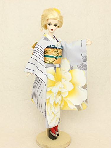 Gray Peony Flower Furisode dress,Barbie,Poppy,Misaki 11.5in. Japan