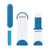 NEWBEA Pet Hair Remover with Self-Cleaning Base, Double-Side Lint Brush for Dog and Cat, Efficient Pet Hair Remover from Clothing, Furniture, Home, Blue
