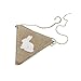 Tinksky Easter Festival Banner Rabbit Shape Hessian Bunting Banner(Brown)