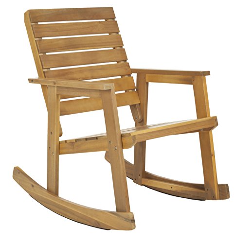 SAFAVIEH Outdoor Collection Alexei Ash Grey Rocking Chair