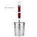 Tenta Kitchen Micro-Perforated Stainless Steel Pasta Basket Mesh Spider Food Dumpling Noodle Strainer,Fine Mesh Skimmer Kitchen Fine Sieve Mesh Strainer with Wooden Handle (Strainer, 12cm)
