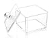Richboom Clear Acrylic Q-tips Cotton Swabs Holder Cotton Bud & Ball Storage Case - Cosmetic Organizer For Cotton Pads, Cotton Swabs, Q-Tips, Make Up Pads, Cosmetics - For Bathroom & Vanity