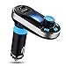 NorSway FM Transmitter Bluetooth Wireless Car Hands Free Car Kit Radio Adapter Support SD Card or USB Music Playing with Dual USB Car Charger for Iphone and Android Silver