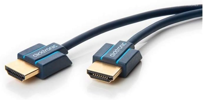 Clicktronic 70702 Casual Ultraslim High Speed HDMI Cable with Ethernet, 1m Length, Black, 1.00 m