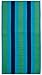 COTTON CRAFT - 2 Pack - Oversized Jacquard Double Woven Velour Beach Towel 39x68 - Cabana Stripe Navy Green Turquoise - Highly Absorbent - 450 Grams per Square Meter 100% Pure Ringspun Cotton