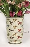 Horse & Jockey Straight Vase