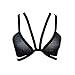 GONKOMA Fashion Lady Women Strappy Bandage Bralette Bralet Bustier Bra Crop Tops Bra (S, Black)