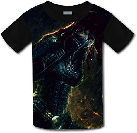 Fairy Girl Unisex Short Sleeve T-Shirt Kids Star Children's Style Tee Shirt Black M
