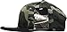 KNW-1467 CAM-BLK Cotton Snapback Solid Blank Cap Baseball Hat Flat Brim