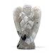Nelson Creations, LLC 2 Inch White Rainbow Moonstone Guardian Angel Figurine Hand-Carved Natural Stone, Excellent for Nurturing Energy and Intuitive Qualities