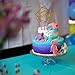 Gold Happy Birthday Cake Topper Acrylic Cupcake Topper Glitter Birthday Cake Supplies Party Event Decorations (6 pieces)