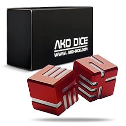 AKO DICE I - RED - Custom Metal dice Version 1 by