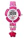 Bo Yi Kid's SK1144A Novelty Cute Flower Shape Digital Watch Rose Red