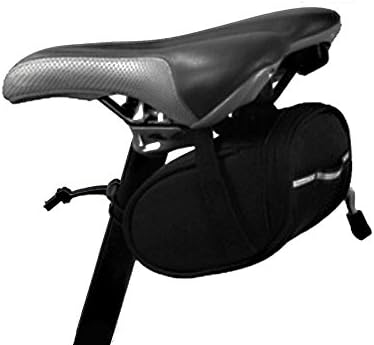 Angeloccur Bike Attachment to Seat Stays and Seat Post Saddle Bag, Bicycle Seat Bags (Black)